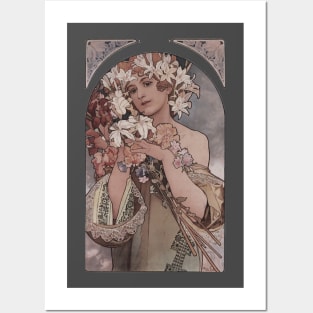Flowers by A. Mucha Posters and Art